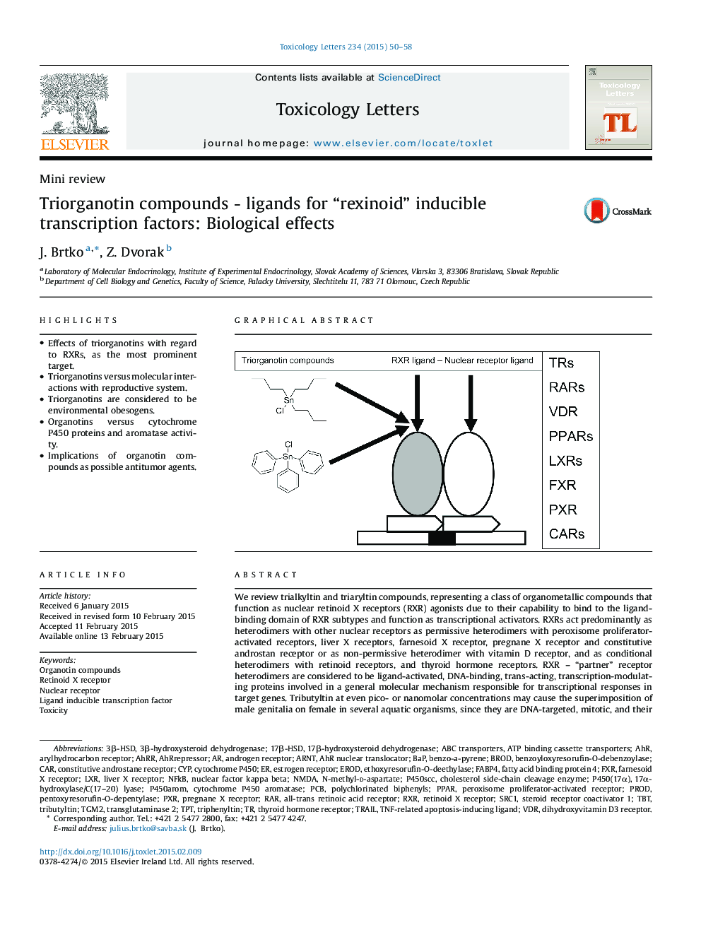 Triorganotin compounds - ligands for “rexinoid” inducible transcription factors: Biological effects