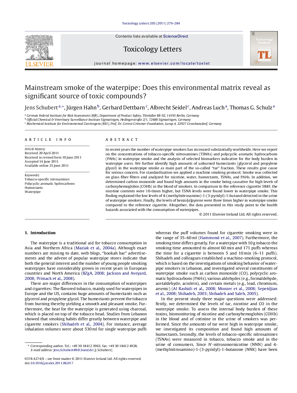 Mainstream smoke of the waterpipe: Does this environmental matrix reveal as significant source of toxic compounds?