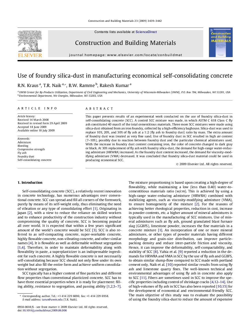 Use of foundry silica-dust in manufacturing economical self-consolidating concrete