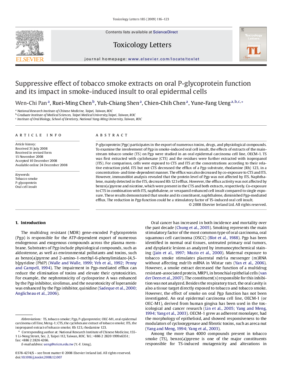 Suppressive effect of tobacco smoke extracts on oral P-glycoprotein function and its impact in smoke-induced insult to oral epidermal cells