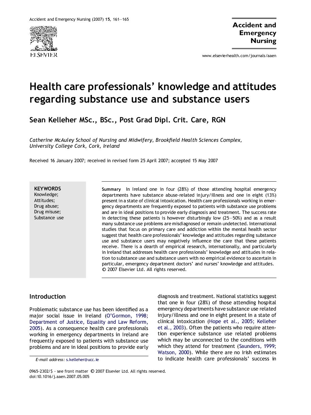 Health care professionals’ knowledge and attitudes regarding substance use and substance users