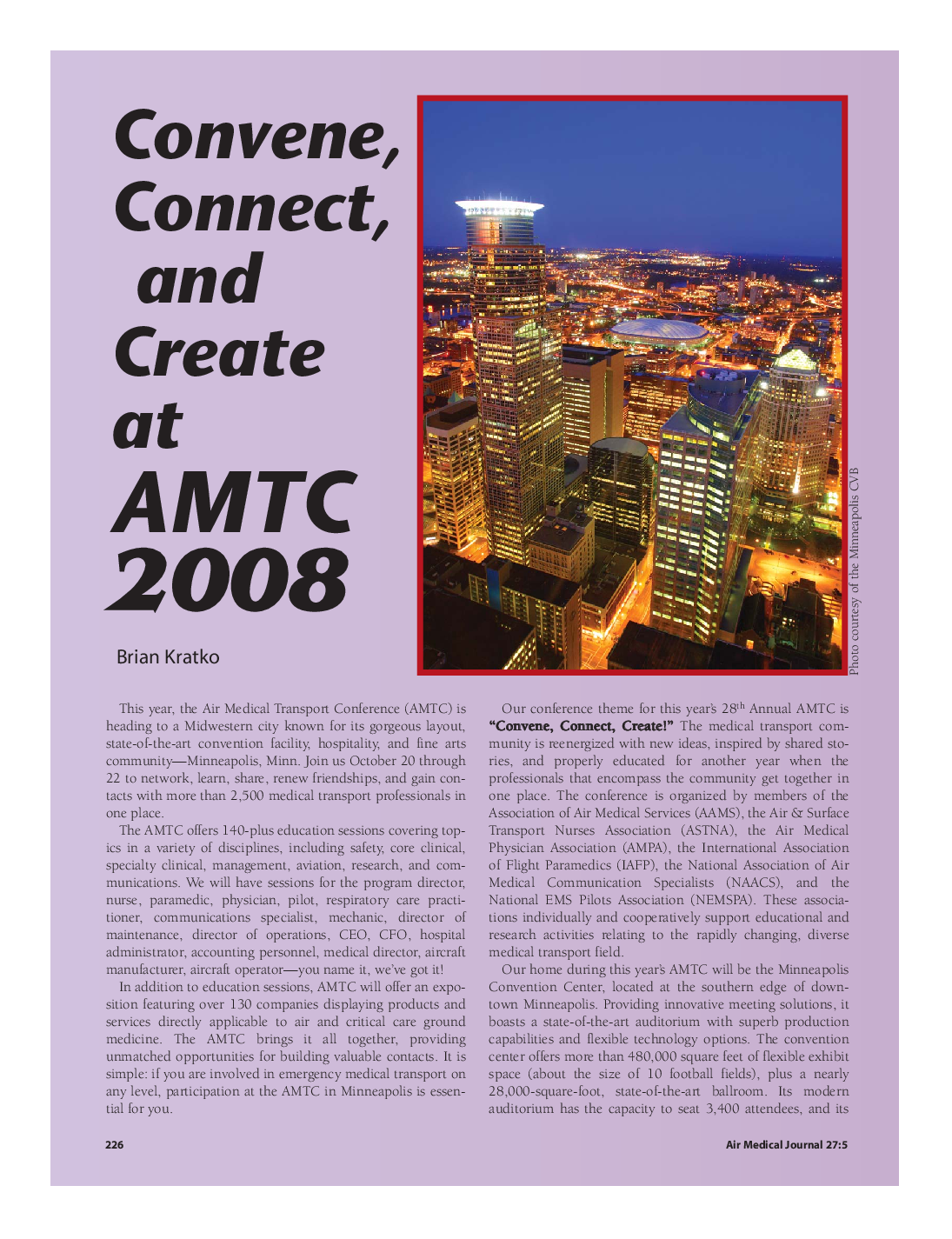 Convene, Connect, and Create at AMTC 2008