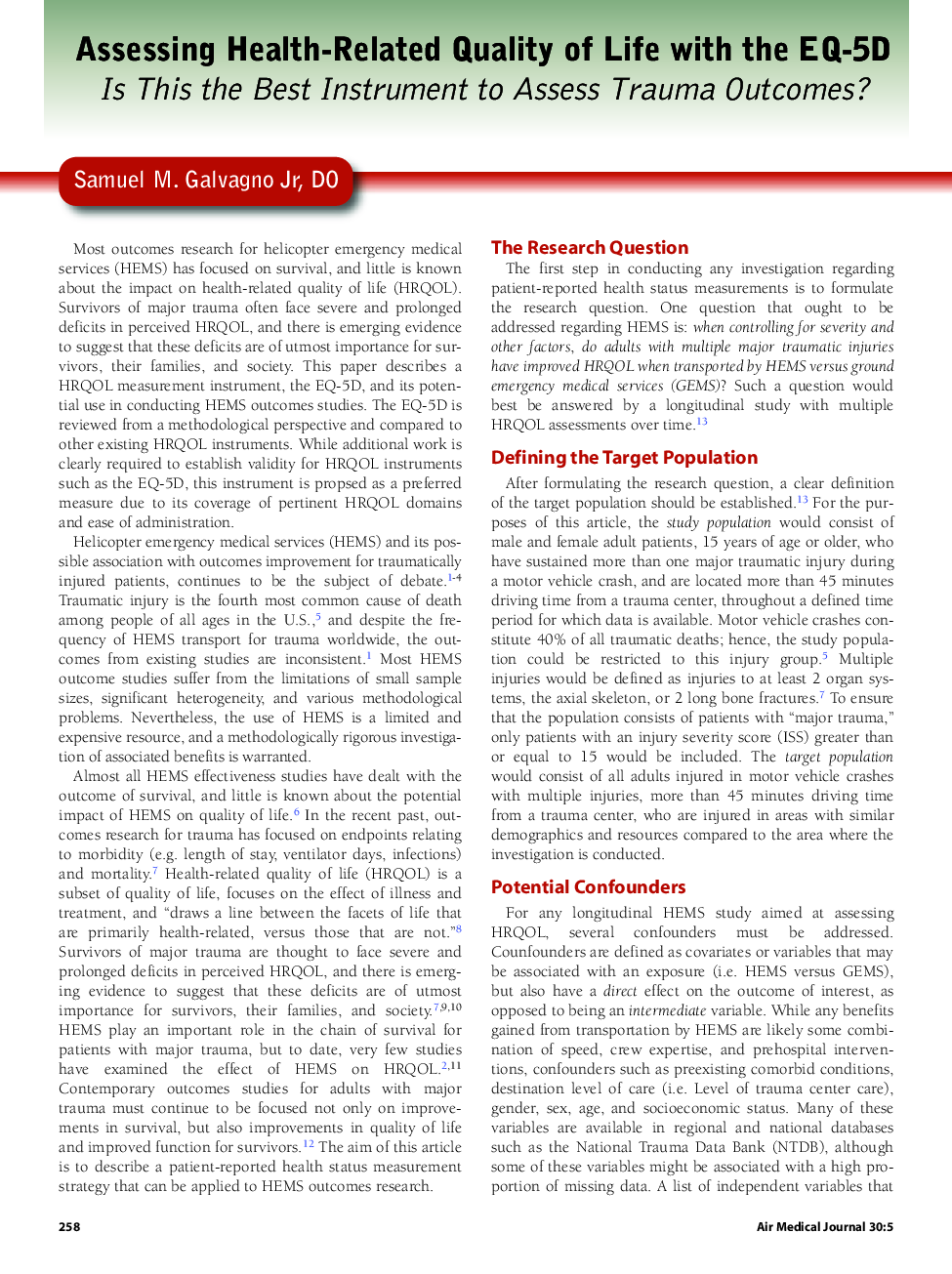 Assessing Health-Related Quality of Life with the EQ-5D