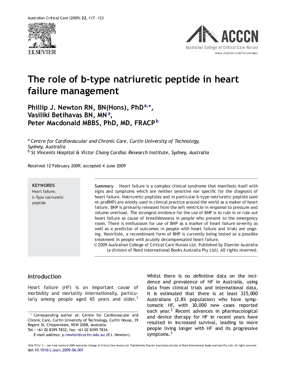 The role of b-type natriuretic peptide in heart failure management