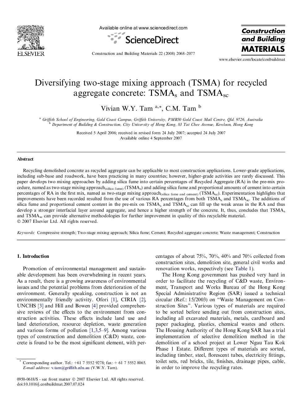 Diversifying two-stage mixing approach (TSMA) for recycled aggregate concrete: TSMAs and TSMAsc