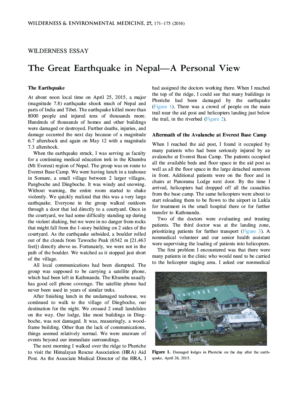 زلزله بزرگ در نمایش شخصی نپال 