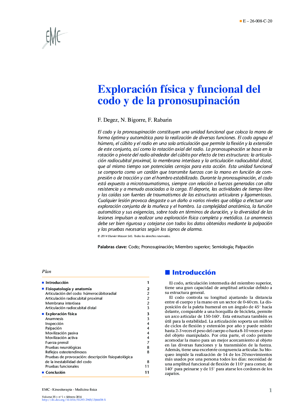Exploración fÃ­sica y funcional del codo y de la pronosupinación