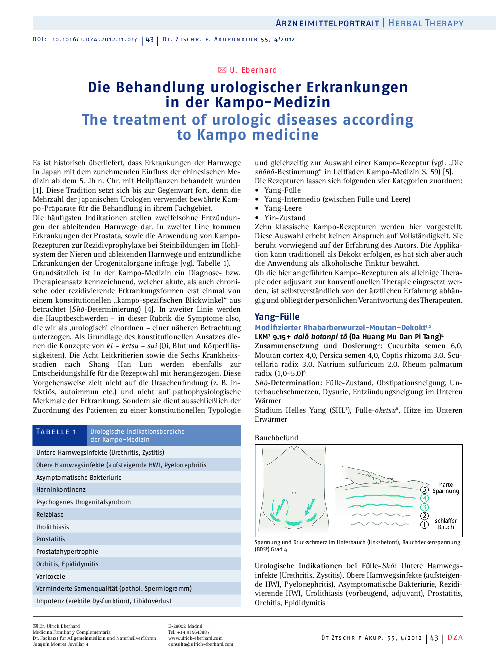 Die Behandlung urologischer Erkrankungen in der Kampo-Medizin