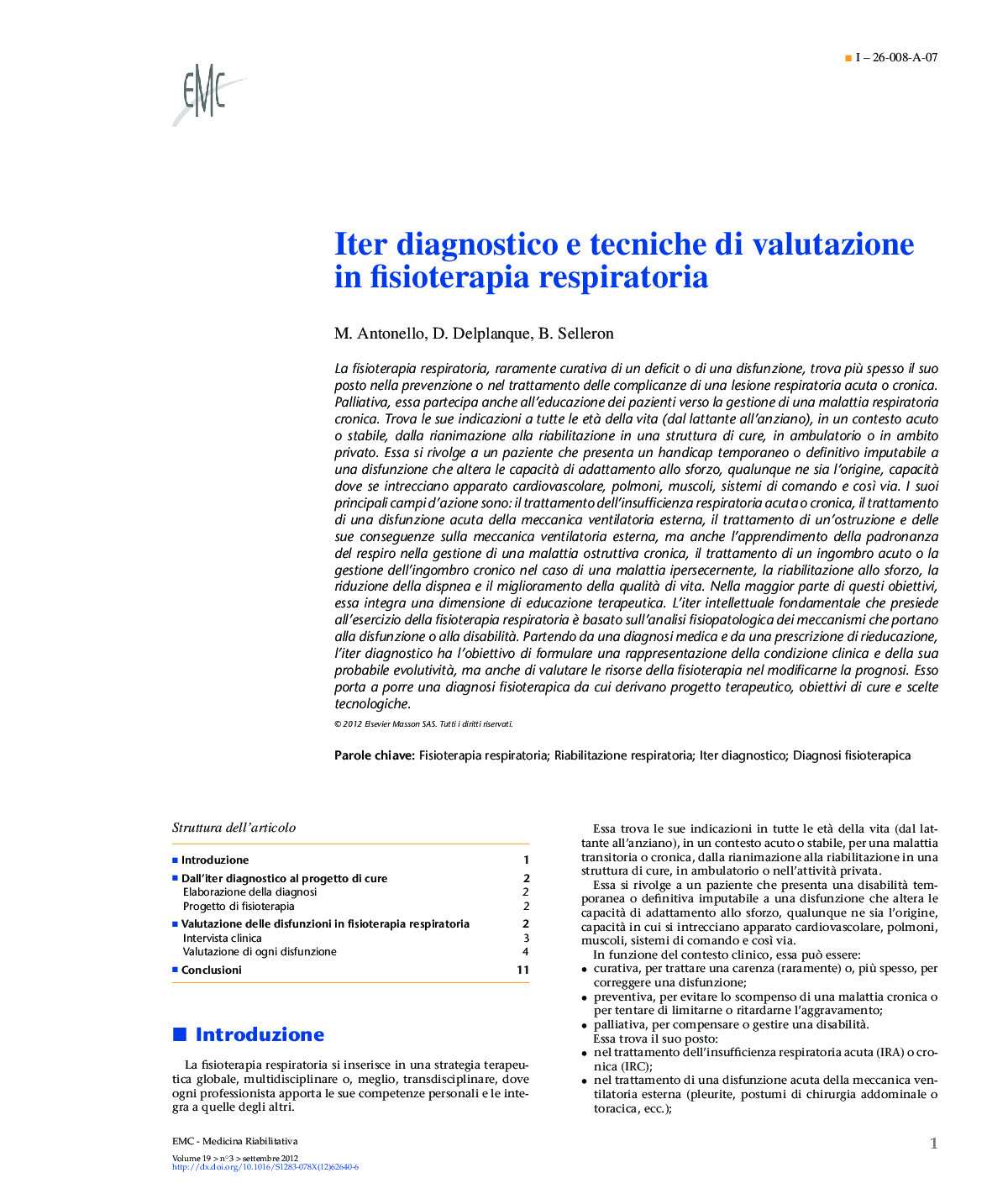 Iter diagnostico e tecniche di valutazione in fisioterapia respiratoria