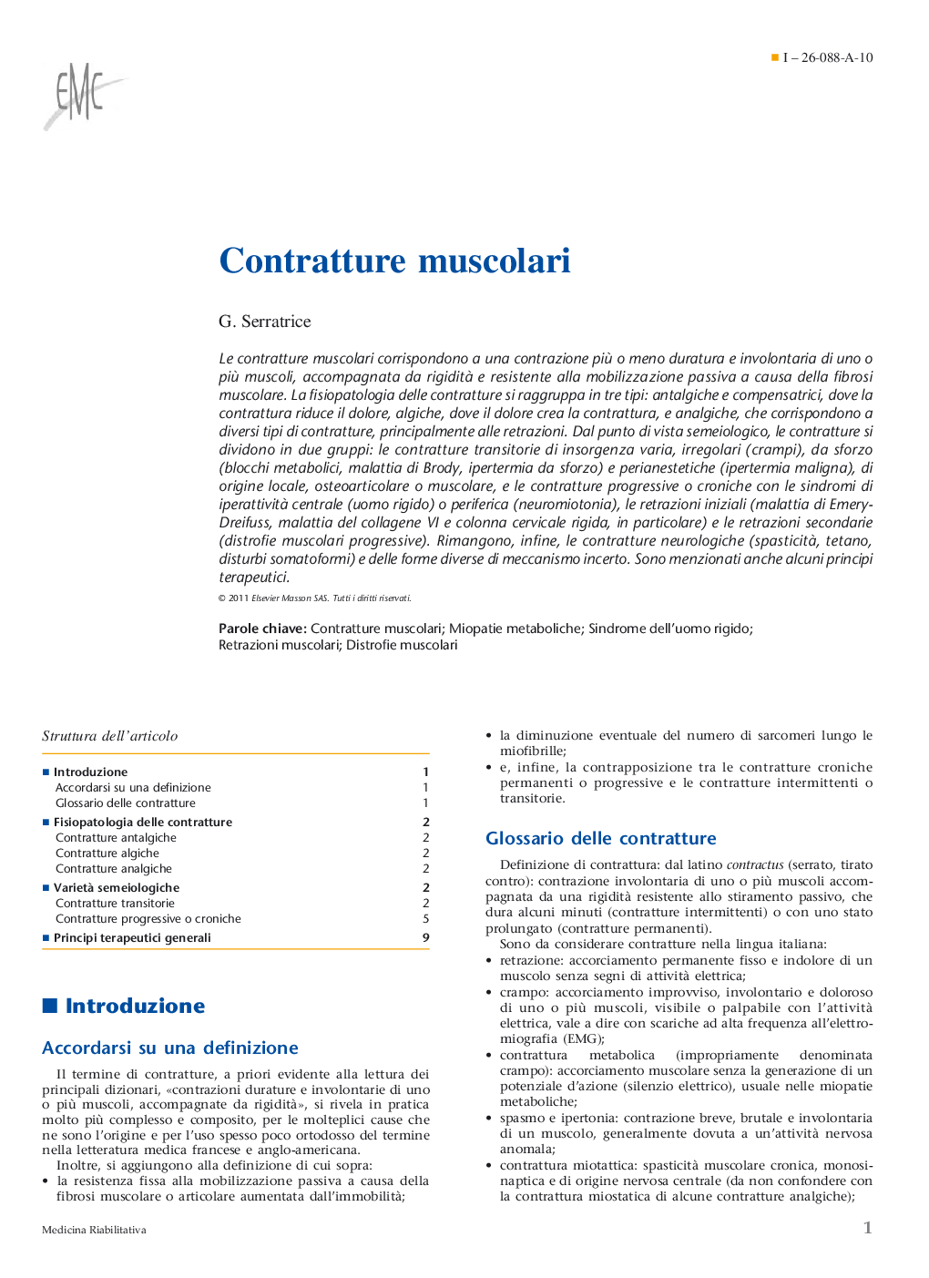 عکس صفحه اول مقاله: Contratture muscolari Contratture muscolari