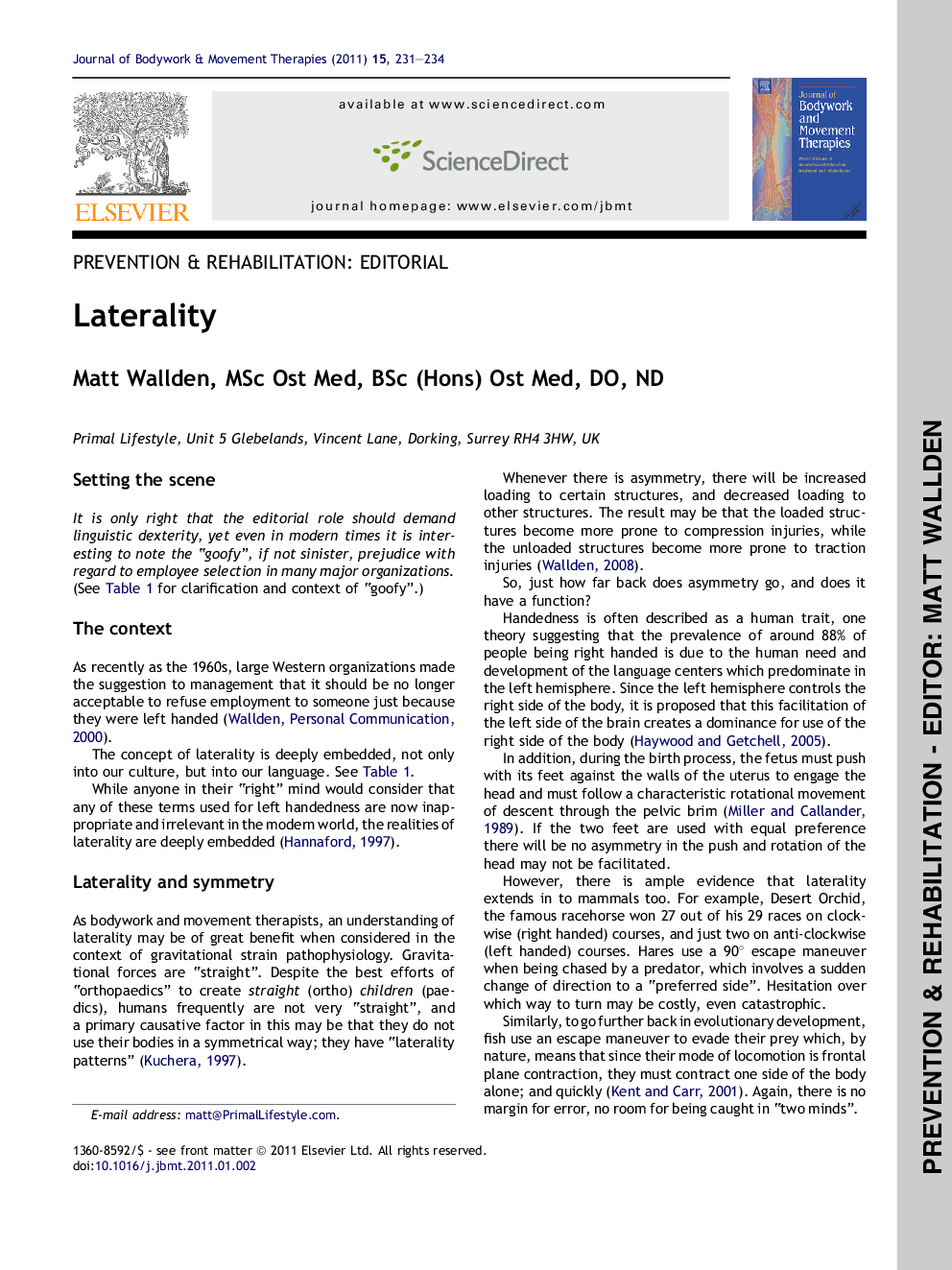 Laterality