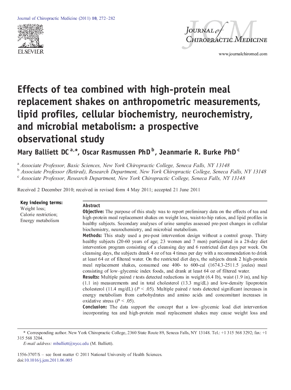 Effects of tea combined with high-protein meal replacement shakes on anthropometric measurements, lipid profiles, cellular biochemistry, neurochemistry, and microbial metabolism: a prospective observational study