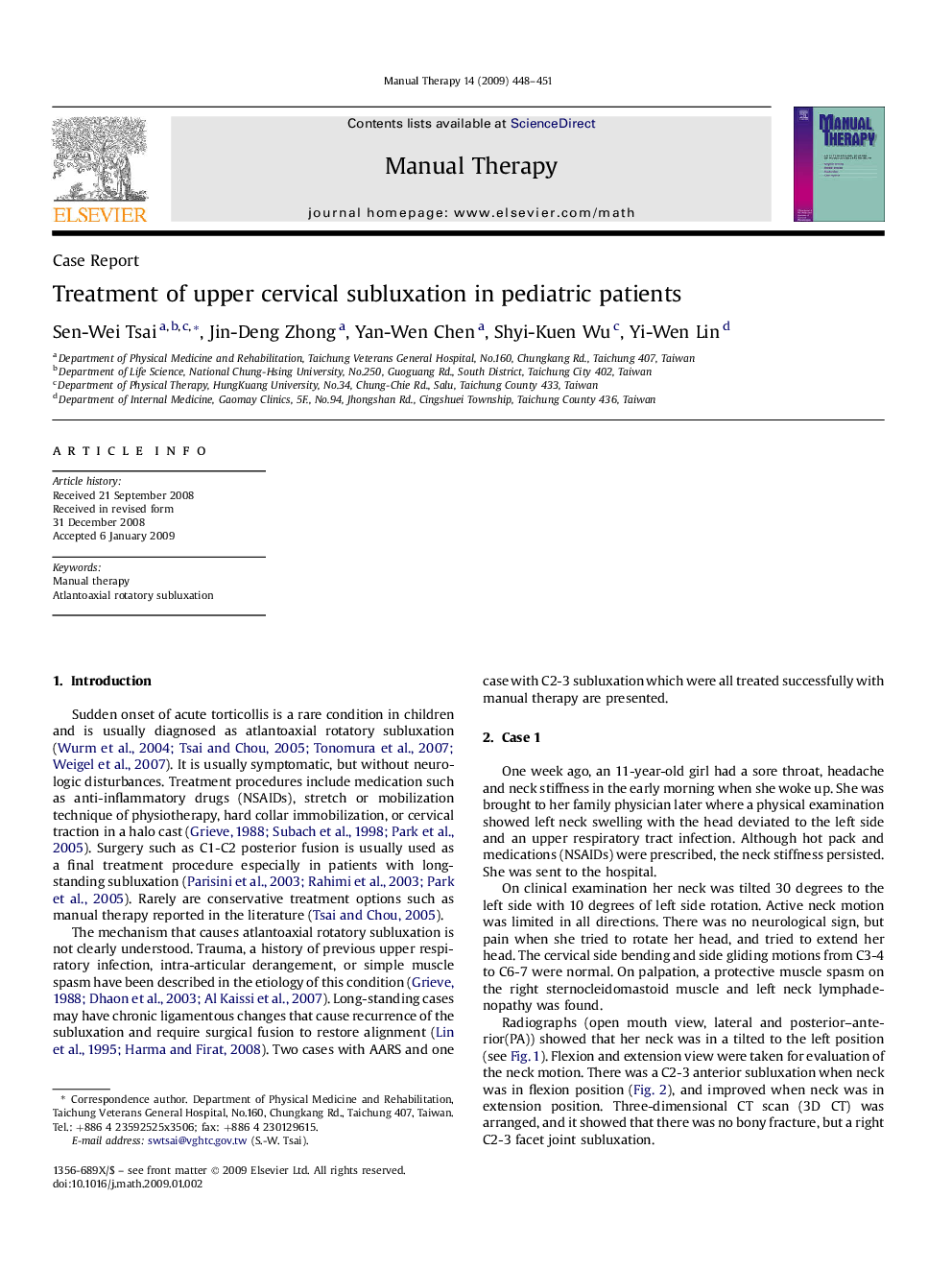 Treatment of upper cervical subluxation in pediatric patients