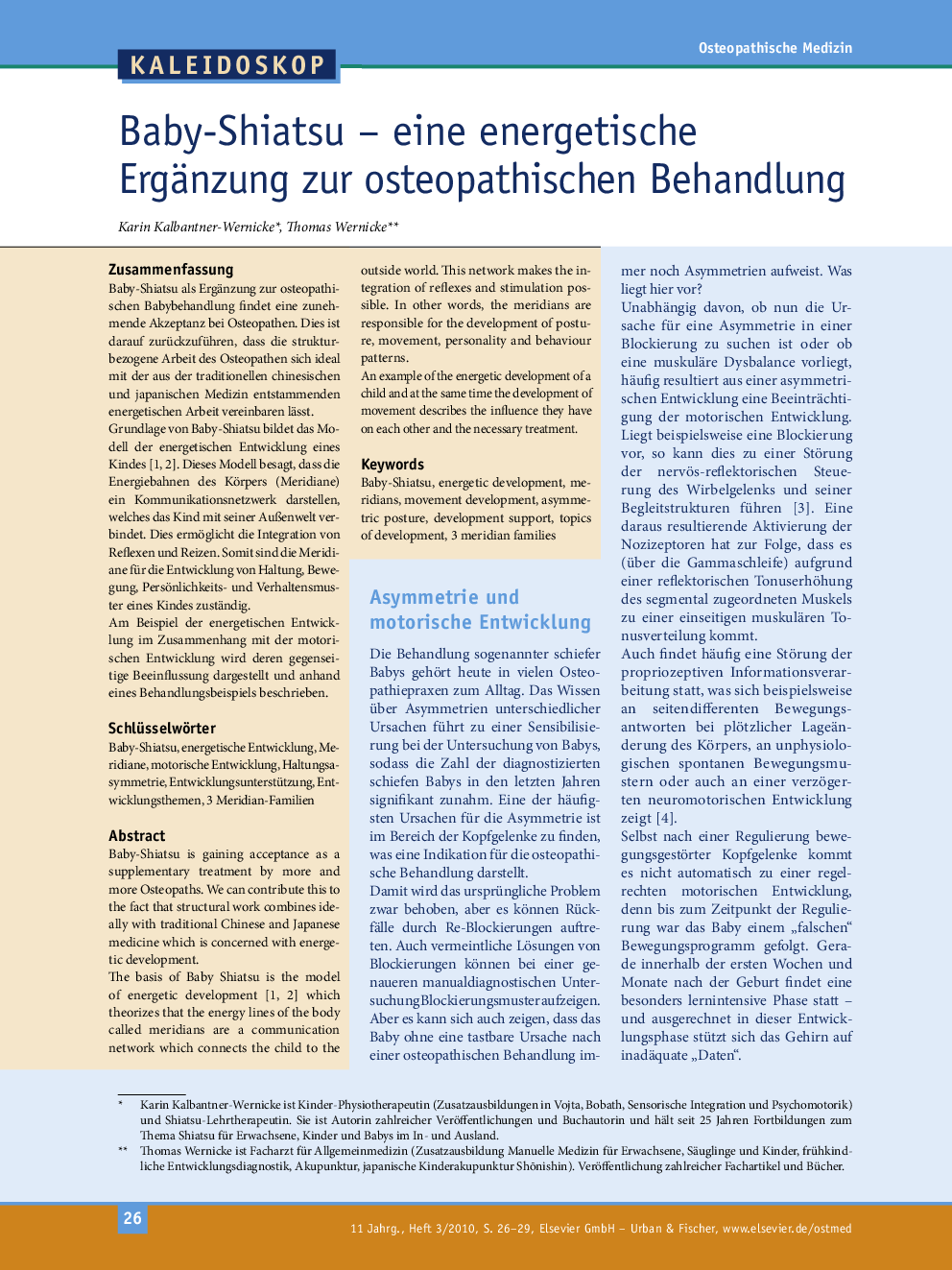 Baby-Shiatsu – eine energetische Ergänzung zur osteopathischen Behandlung