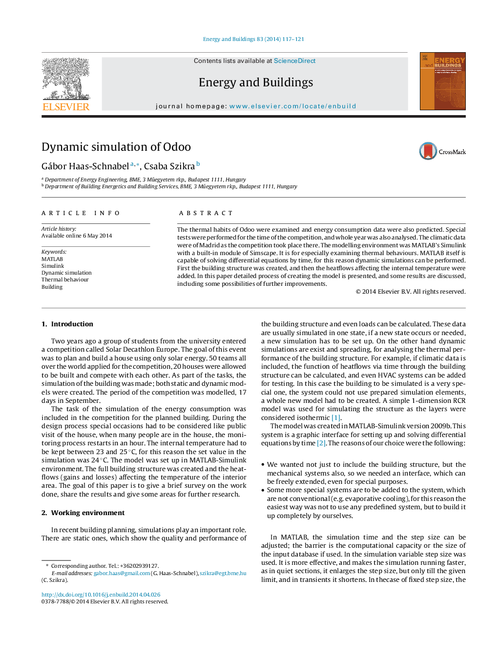 Dynamic simulation of Odoo