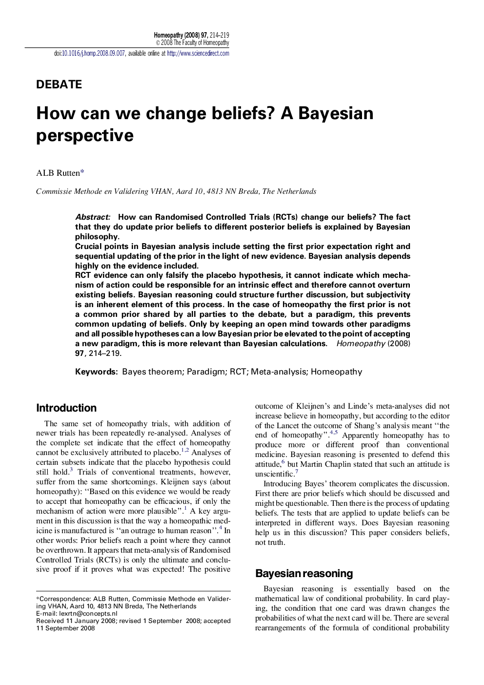 How can we change beliefs? A Bayesian perspective