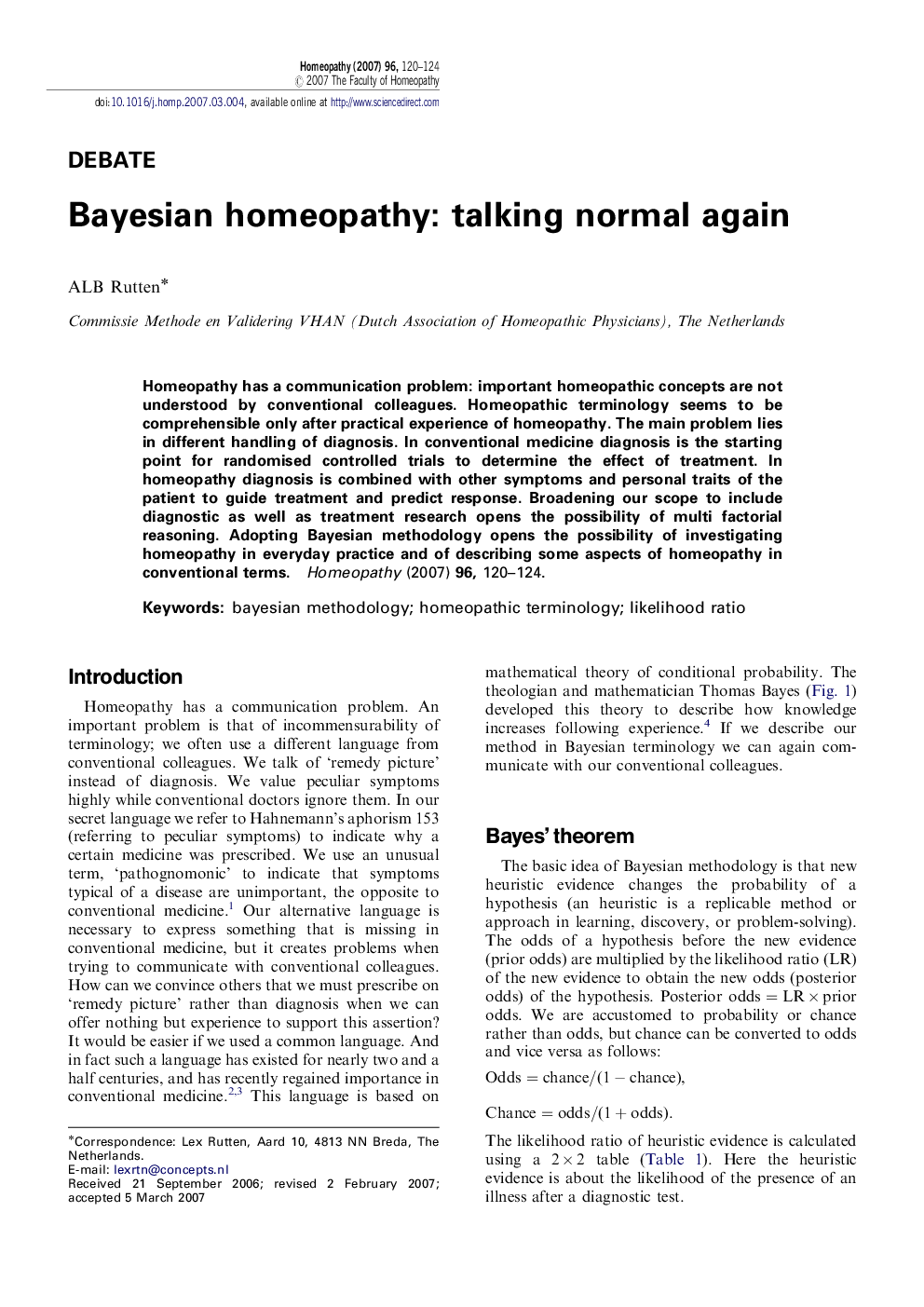 Bayesian homeopathy: talking normal again