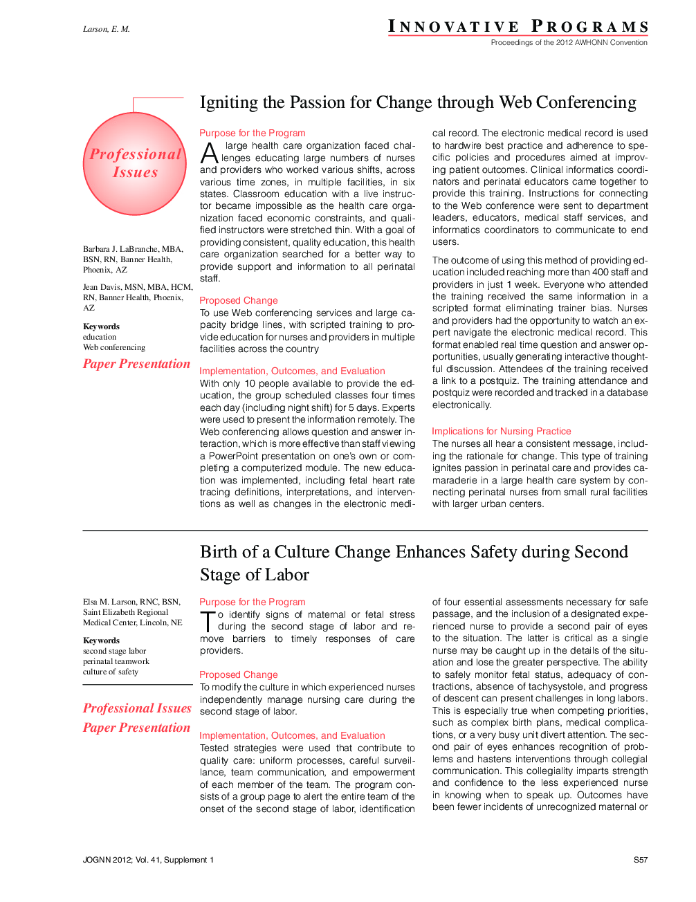 Camp Meeting or Revival? Developing and Coordinating Perinatal Leadership across a Multihospital System