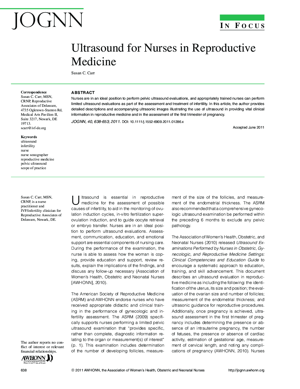 Ultrasound for Nurses in Reproductive Medicine