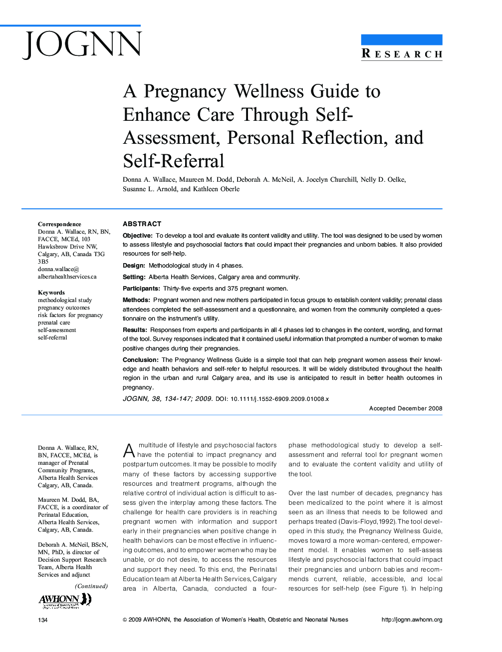 A Pregnancy Wellness Guide to Enhance Care Through Self-Assessment, Personal Reflection, and Self-Referral