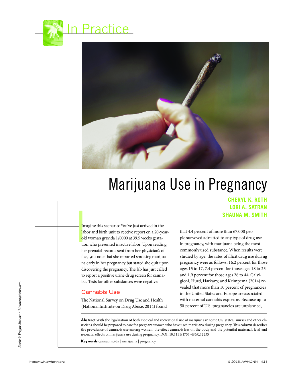 Marijuana Use in Pregnancy