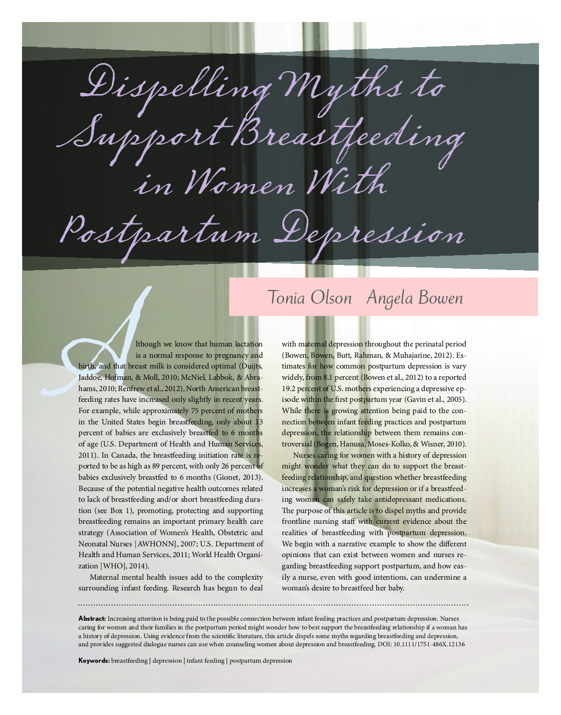 Dispelling Myths to Support Breastfeeding in Women With Postpartum Depression