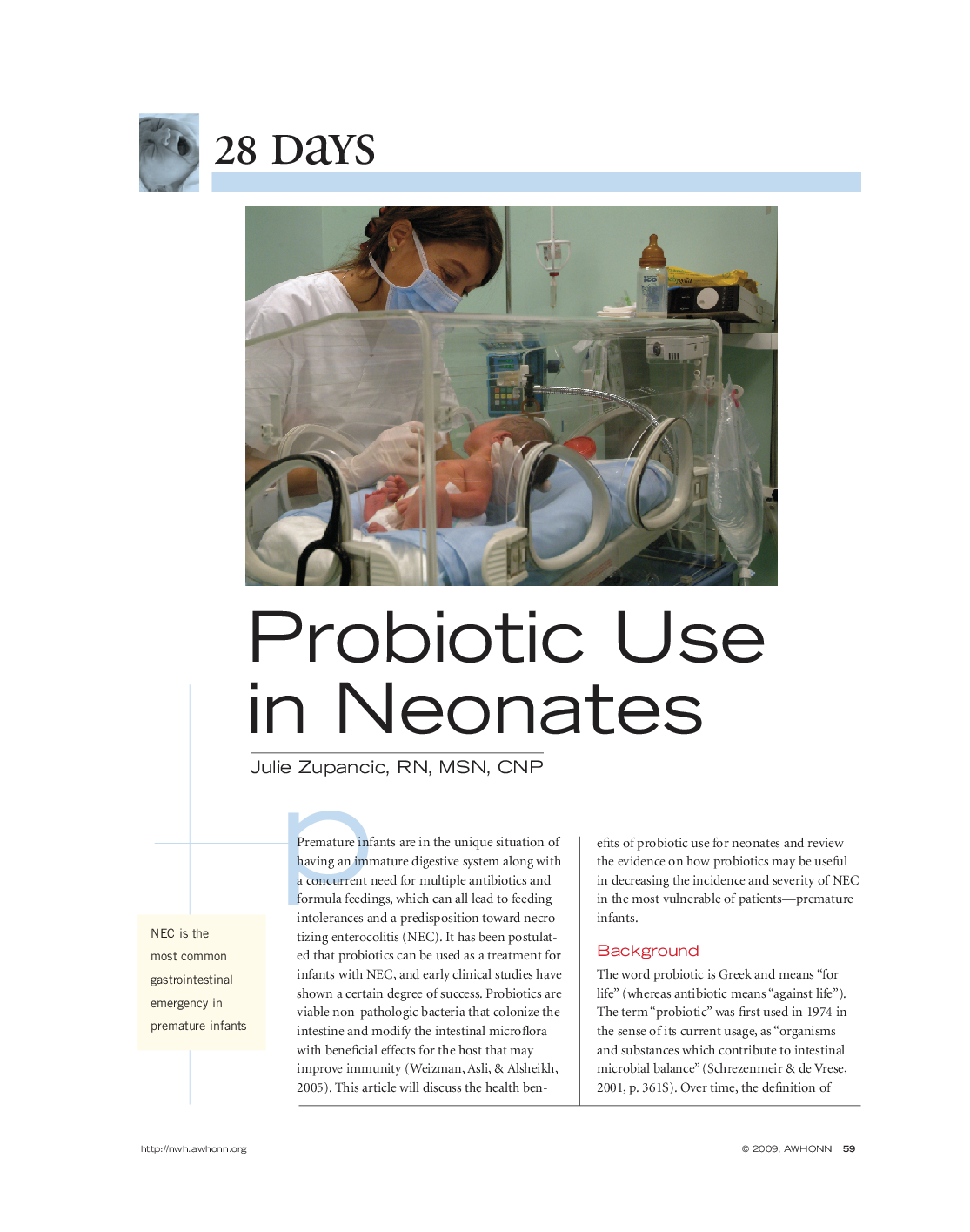عکس صفحه اول مقاله: Probiotic Use in Neonates Probiotic Use in Neonates