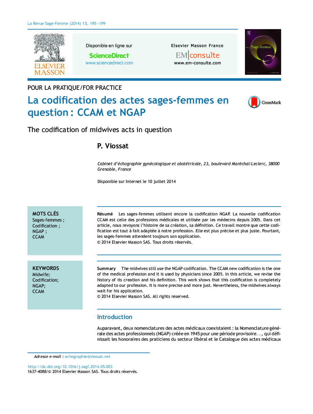 La codification des actes sages-femmes en questionÂ : CCAM et NGAP