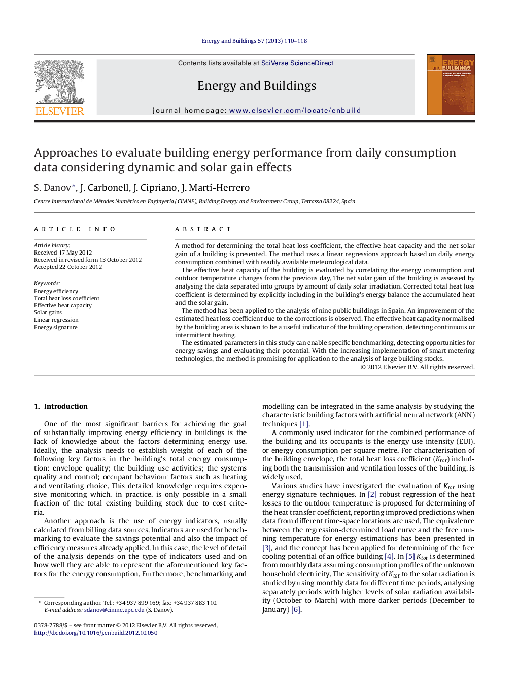 Approaches to evaluate building energy performance from daily consumption data considering dynamic and solar gain effects