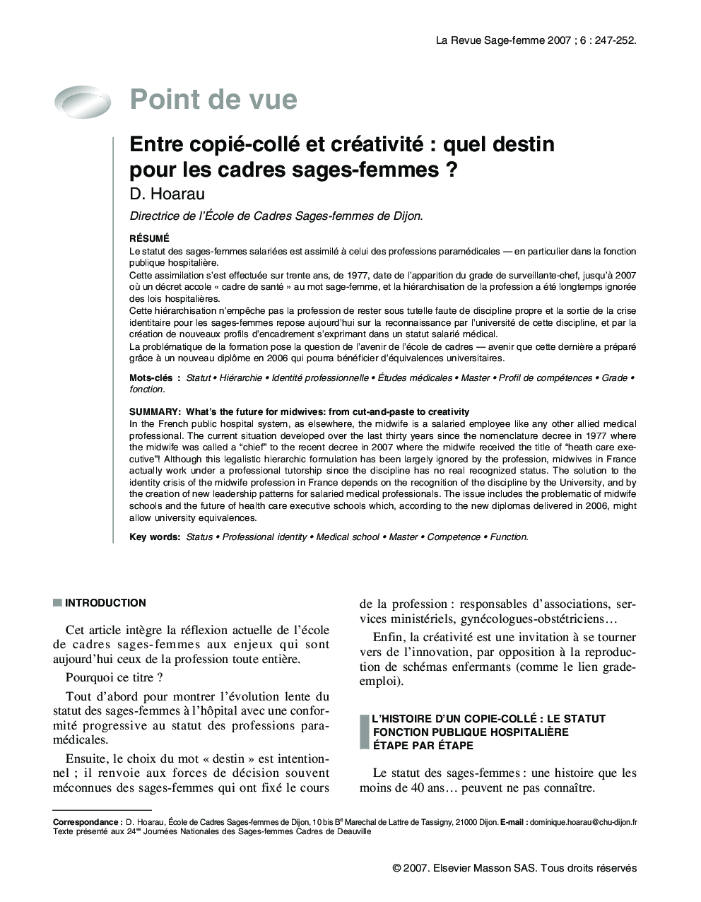 Entre copié-collé et créativité : quel destin pour les cadres sages-femmes ?