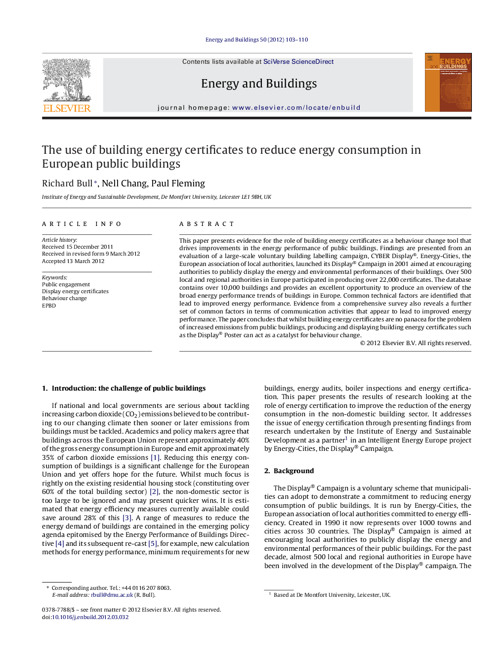 The use of building energy certificates to reduce energy consumption in European public buildings