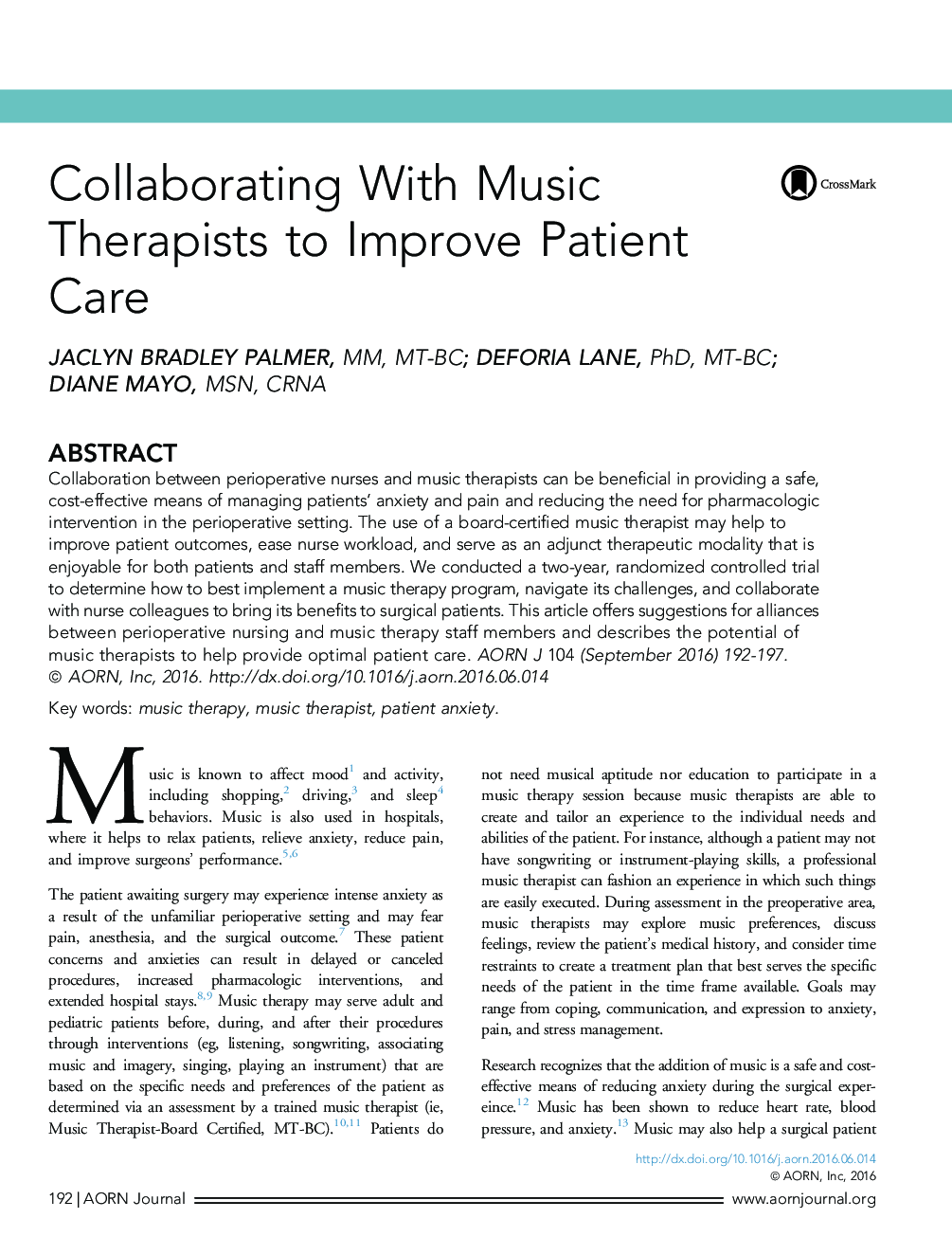 همکاری با درمانگران موسیقی برای بهبود مراقبت از بیماران 