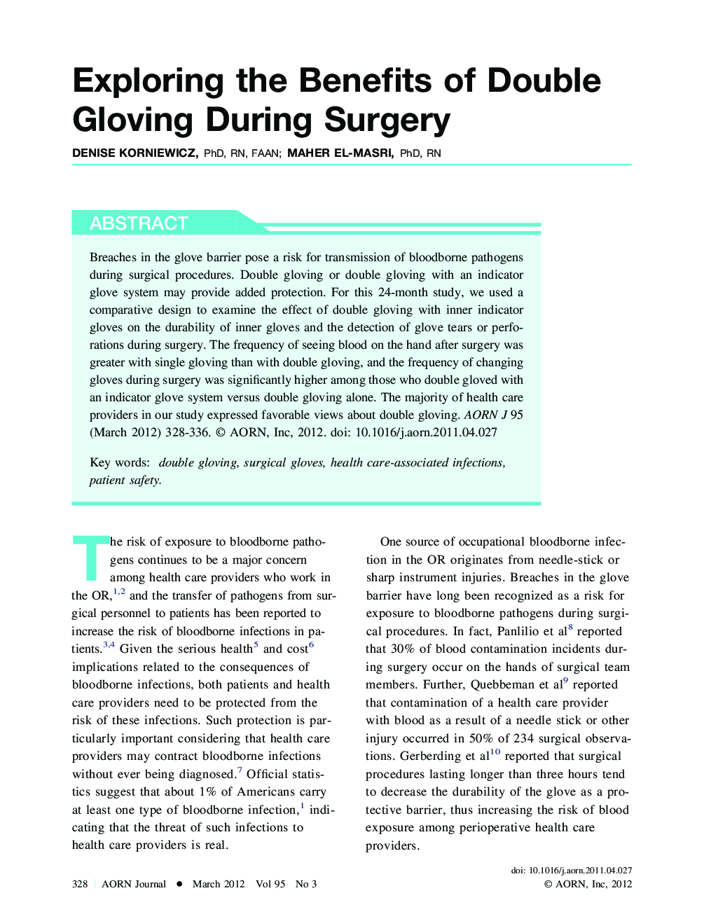 Exploring the Benefits of Double Gloving During Surgery