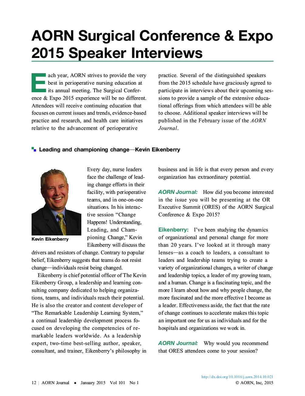 AORN Surgical Conference & Expo 2015 Speaker Interviews