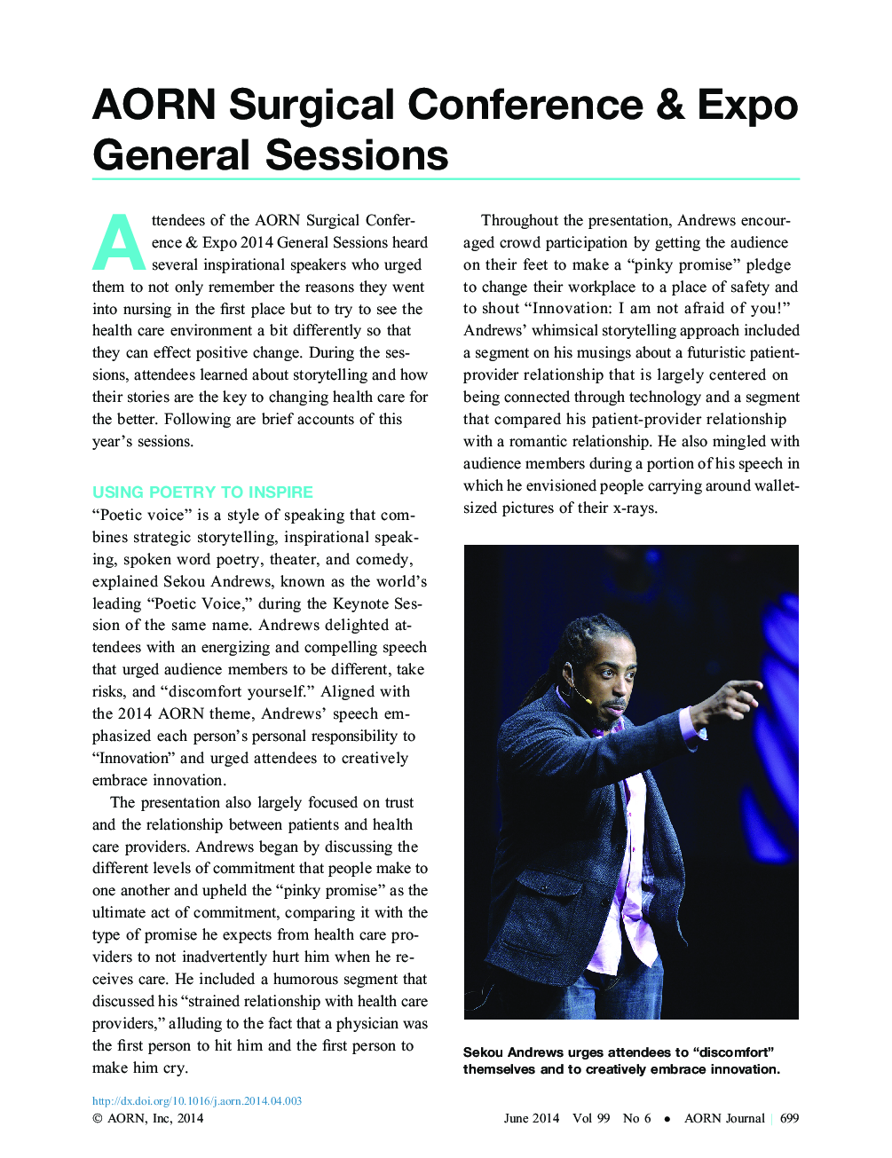 عکس صفحه اول مقاله: AORN Surgical Conference & Expo General Sessions AORN Surgical Conference & Expo General Sessions