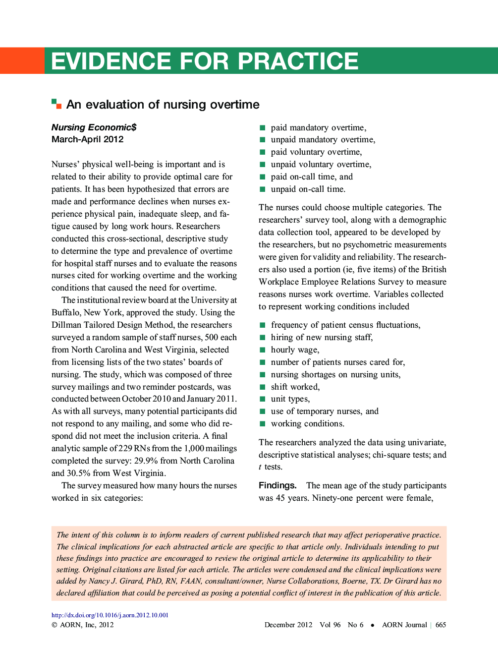 عکس صفحه اول مقاله: Evidence for Practice Evidence for Practice