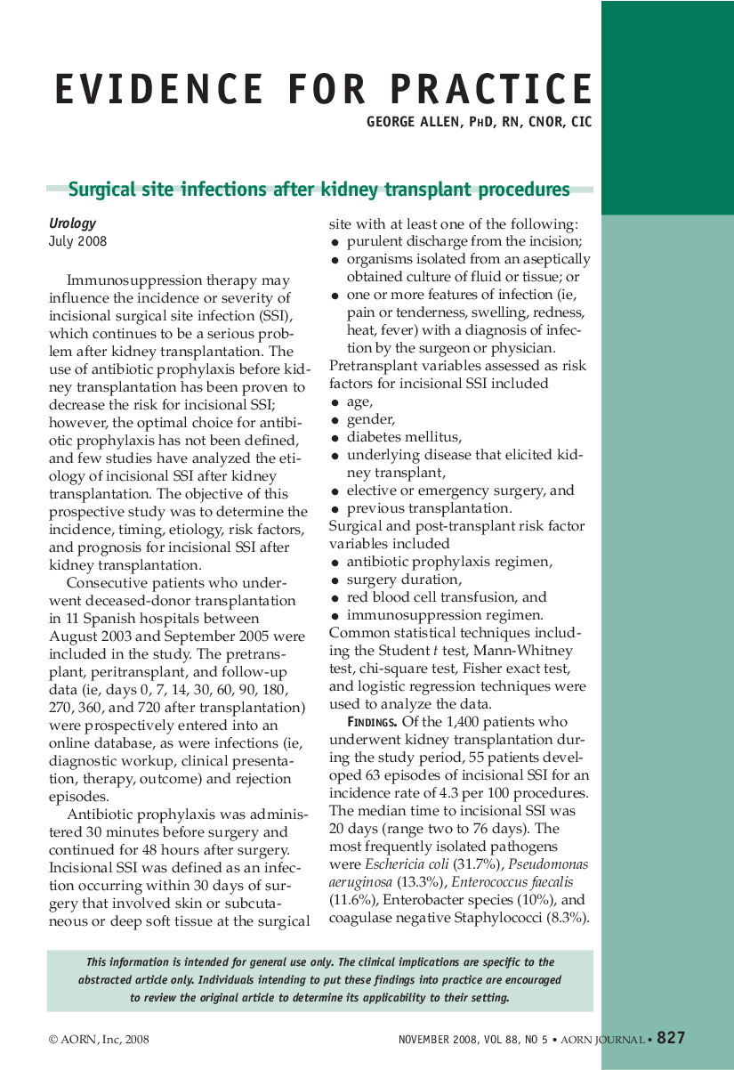 عکس صفحه اول مقاله: Evidence for Practice Evidence for Practice
