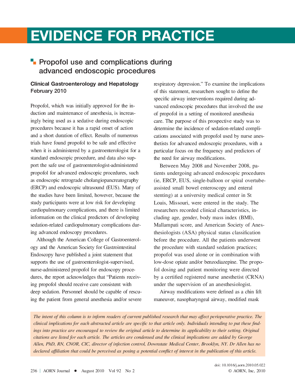 عکس صفحه اول مقاله: Evidence for Practice Evidence for Practice