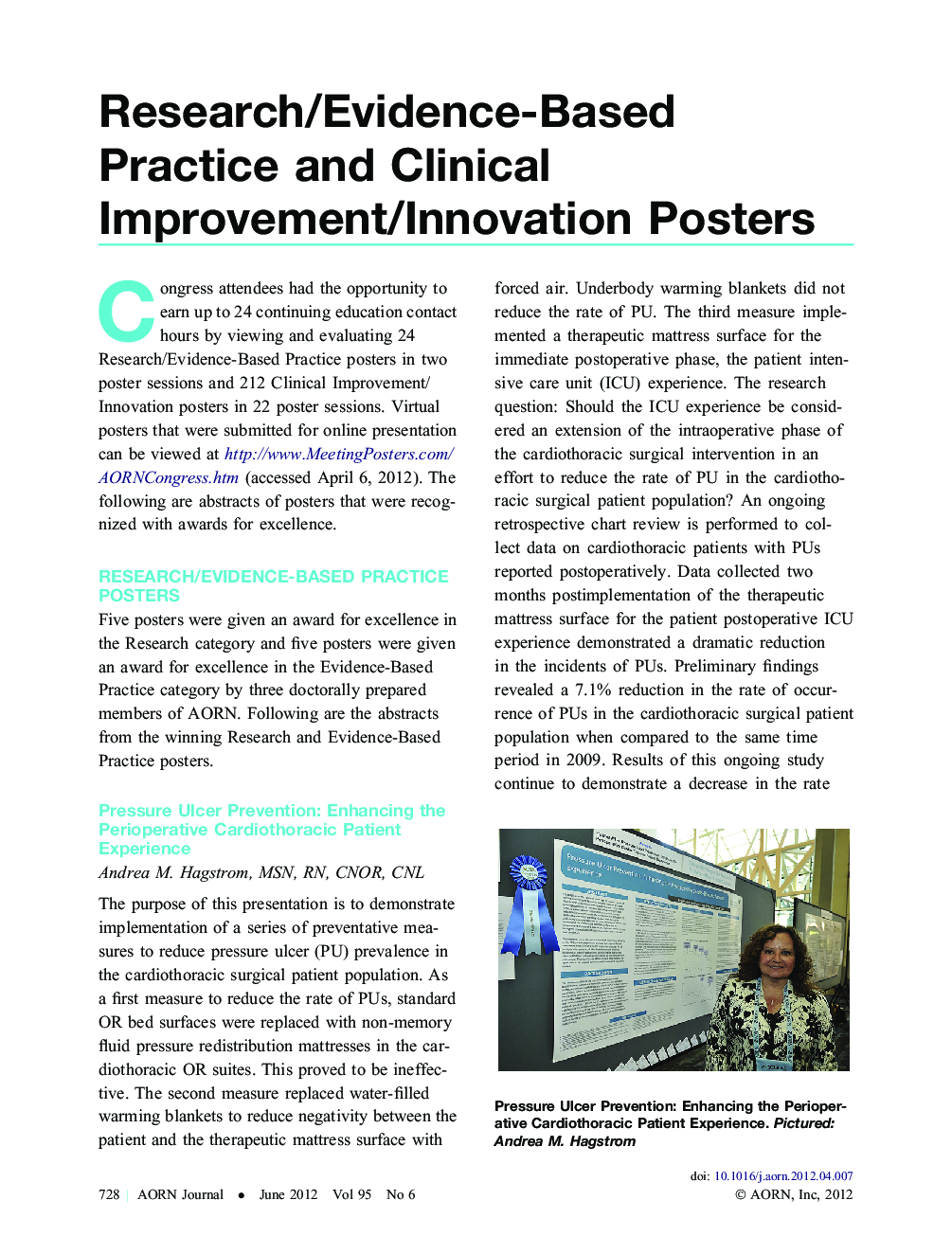 Research/Evidence-Based Practice and Clinical Improvement/Innovation Posters