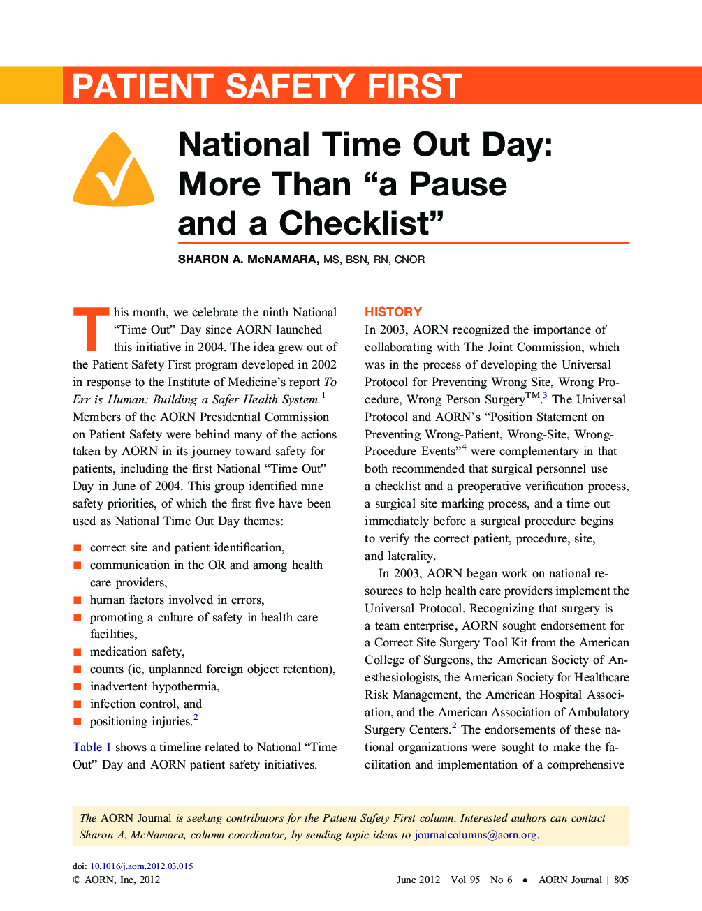 National Time Out Day: More Than “a Pause and a Checklist”