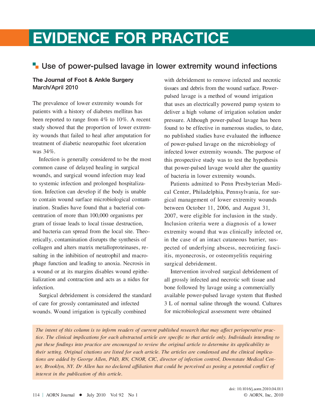 عکس صفحه اول مقاله: Evidence for Practice Evidence for Practice