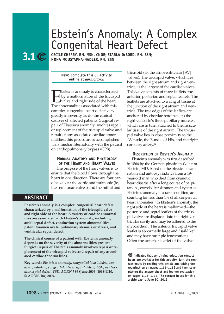 Ebstein's Anomaly: A Complex Congenital Heart Defect