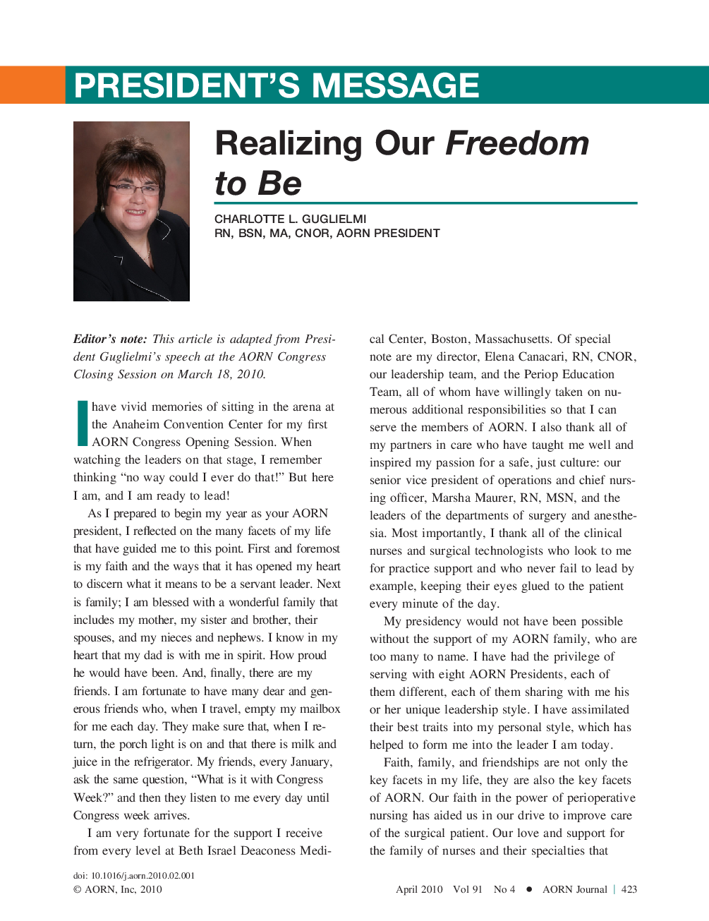 عکس صفحه اول مقاله: Realizing Our Freedom to Be Realizing Our Freedom to Be