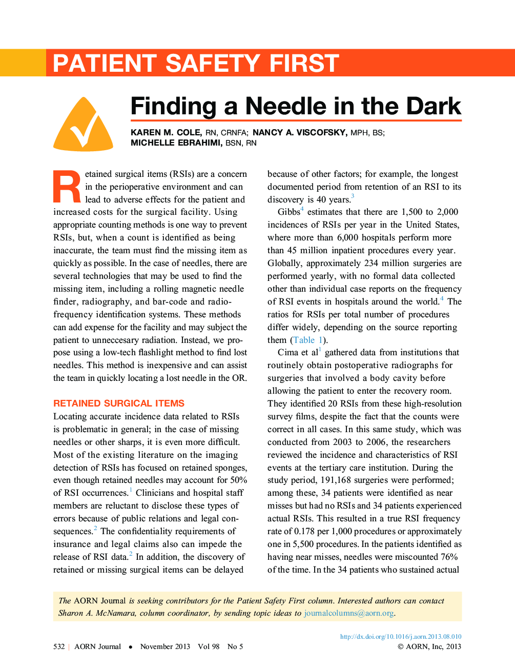Finding a Needle in the Dark
