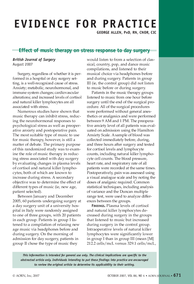 عکس صفحه اول مقاله: Evidence for Practice Evidence for Practice