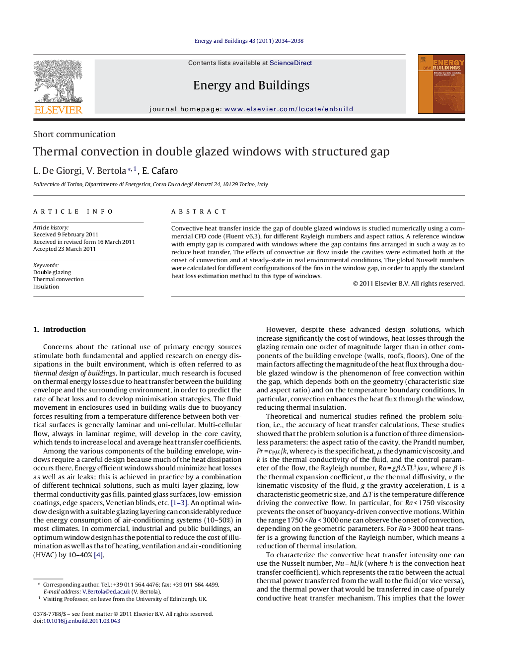 Thermal convection in double glazed windows with structured gap