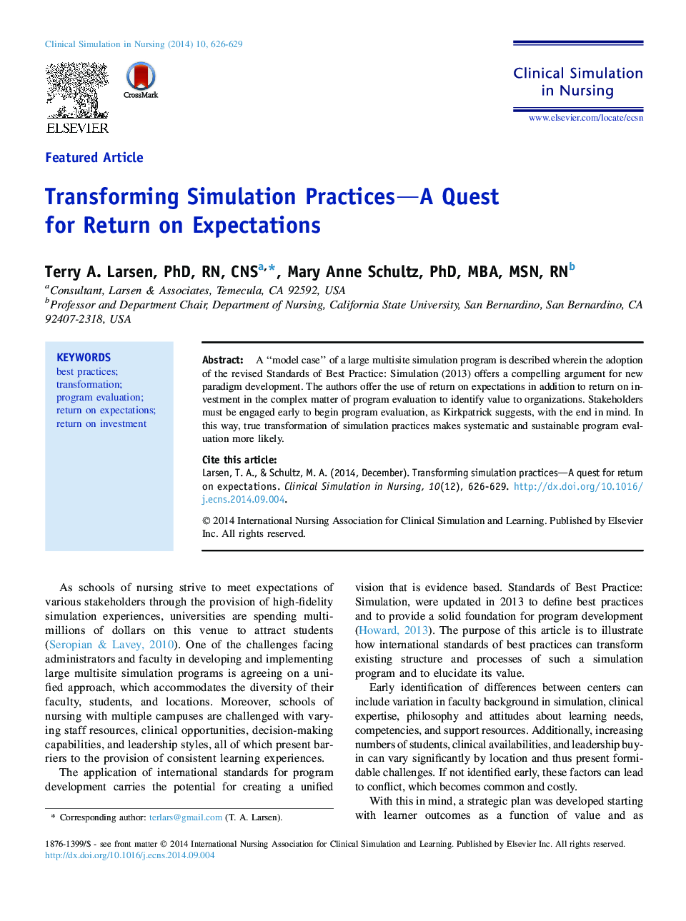 Transforming Simulation Practices—A Quest for Return on Expectations
