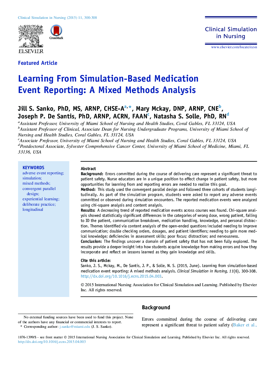Learning From Simulation-Based Medication Event Reporting: A Mixed Methods Analysis 