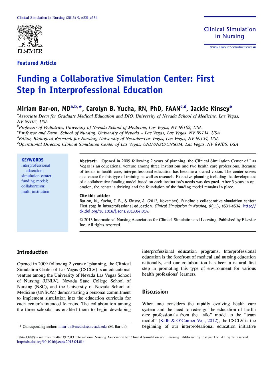 Funding a Collaborative Simulation Center: First Step in Interprofessional Education