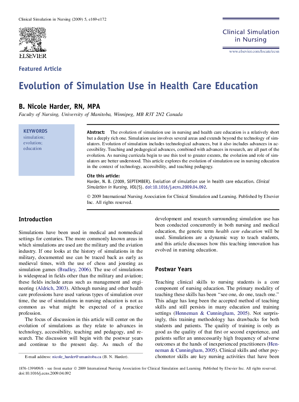 Evolution of Simulation Use in Health Care Education 